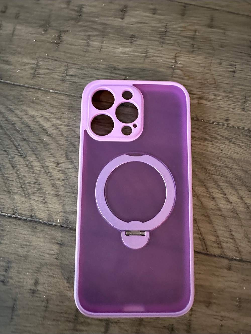 Purple Phone Case with Ring Grip - Compatible Smartphone Protection